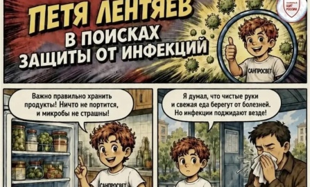 Роспотребнадзор представляет комикс «Петя Лентяев – в поисках защиты от инфекций»